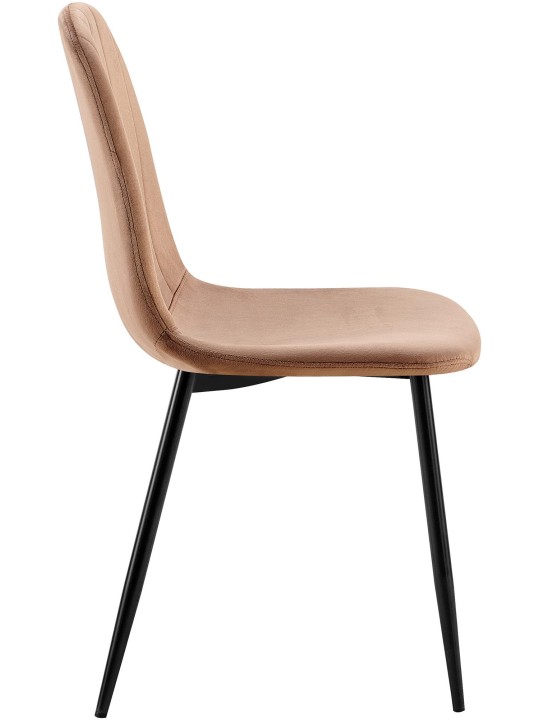 Baxter samettinen ruokapöydän tuoli, ruskea