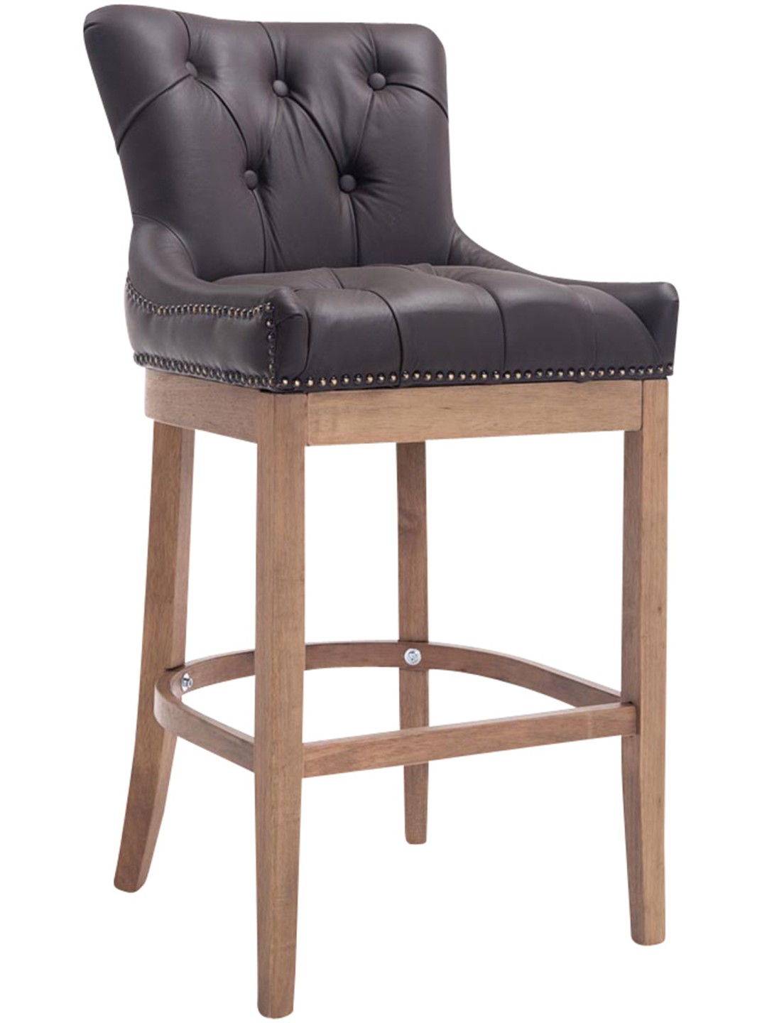 Baarijakkara Lakewood aitoa nahkaa, antiikkivalo, ruskea