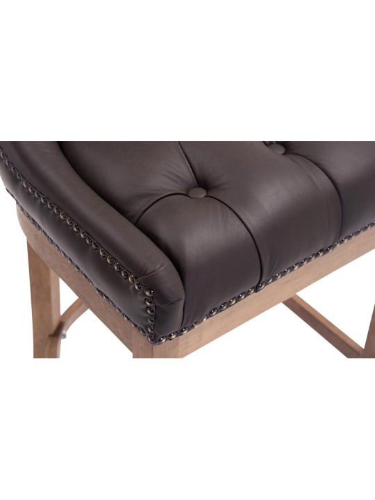 Baarijakkara Lakewood aitoa nahkaa, antiikkivalo, ruskea