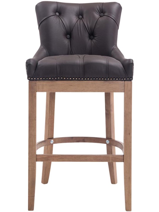 Baarijakkara Lakewood aitoa nahkaa, antiikkivalo, ruskea