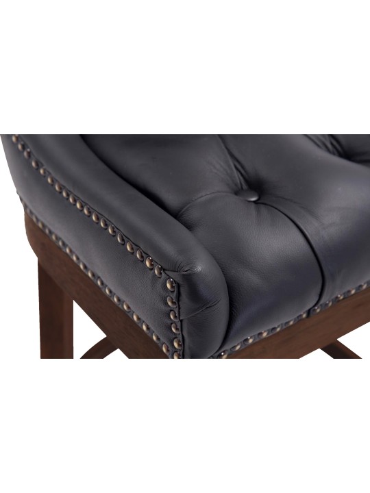 Baarijakkara Lakewood aitoa nahkaa, antiikki, musta Baarijakkara Lakewood aitoa nahkaa, antiikki, musta