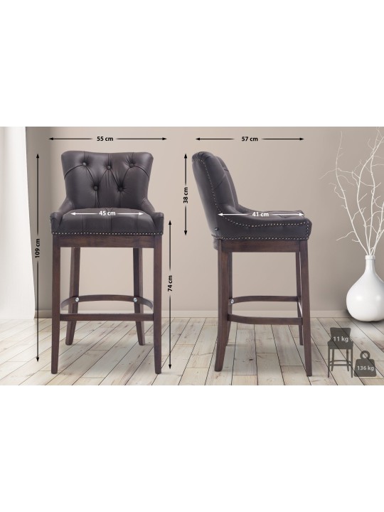 Baarijakkara Lakewood aitoa nahkaa, antiikki, ruskea