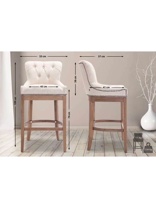 Baarijakkara Lakewood kangas, antiikkivalo, kermanvärinen Baarijakkara Lakewood kangas, antiikkivalo, kermanvärinen