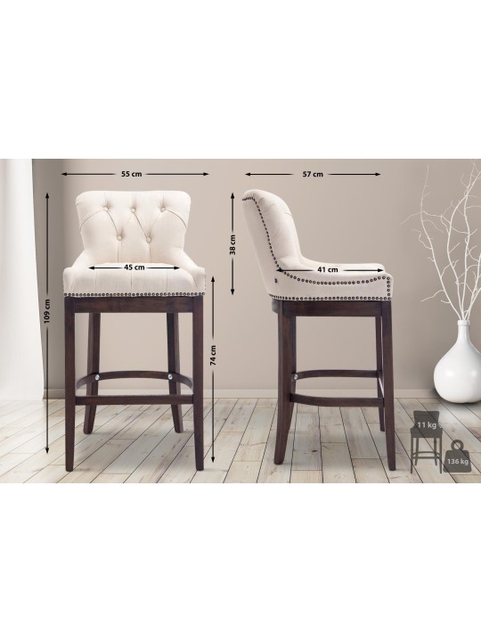 Baarijakkara Lakewood kangas, antiikki, kermanvärinen Baarijakkara Lakewood kangas, antiikki, kermanvärinen