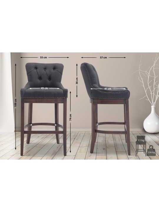 Baarijakkara Lakewood kangas, antiikki, tummanharmaa Baarijakkara Lakewood kangas, antiikki, tummanharmaa