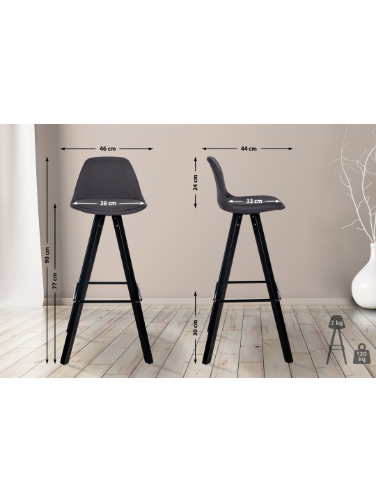 Baarijakkara Corbin-kangas Square, tummanharmaa