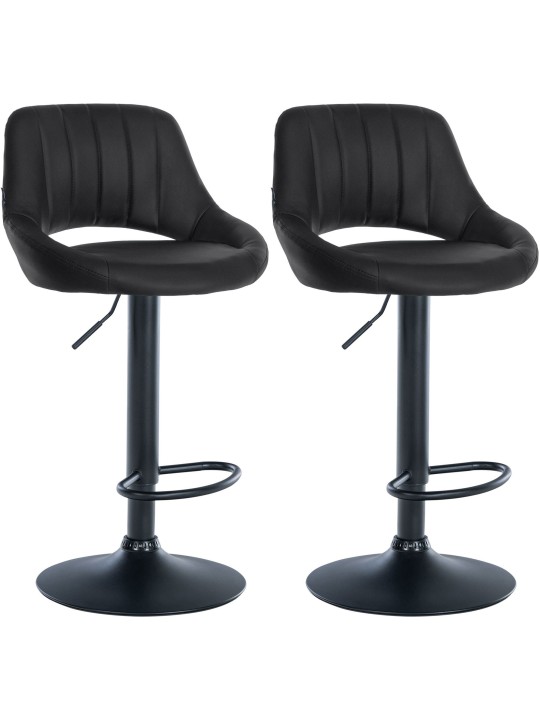 2 baarijakkaran sarja Milet keinonahkaa B, musta