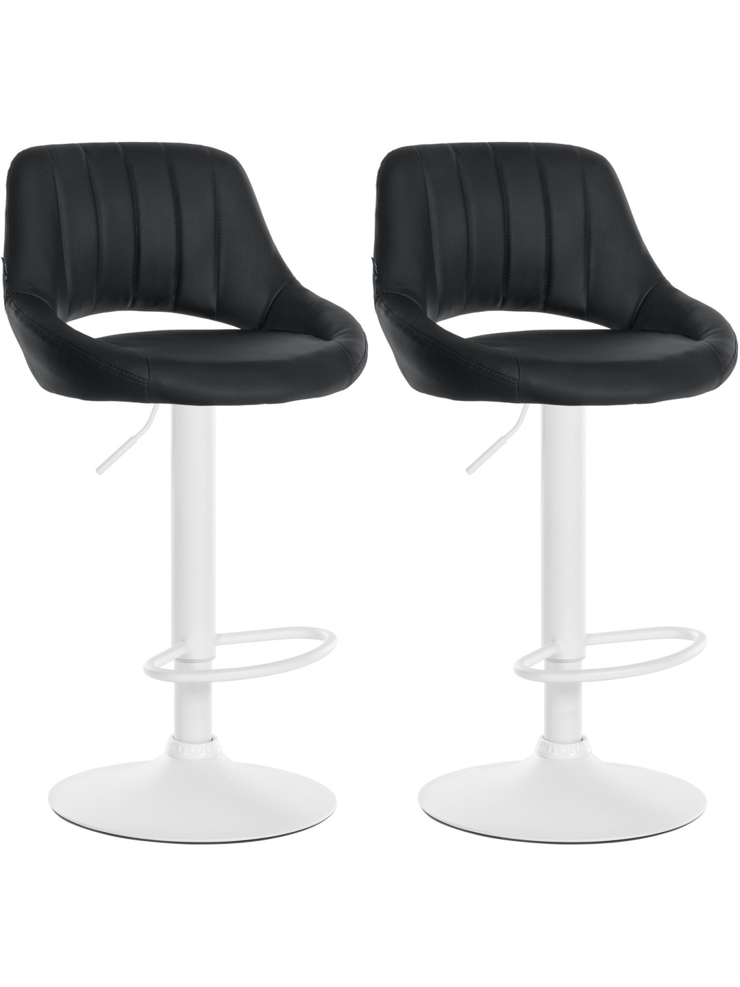 2 baarituolia Milet keinonahkaa W, musta