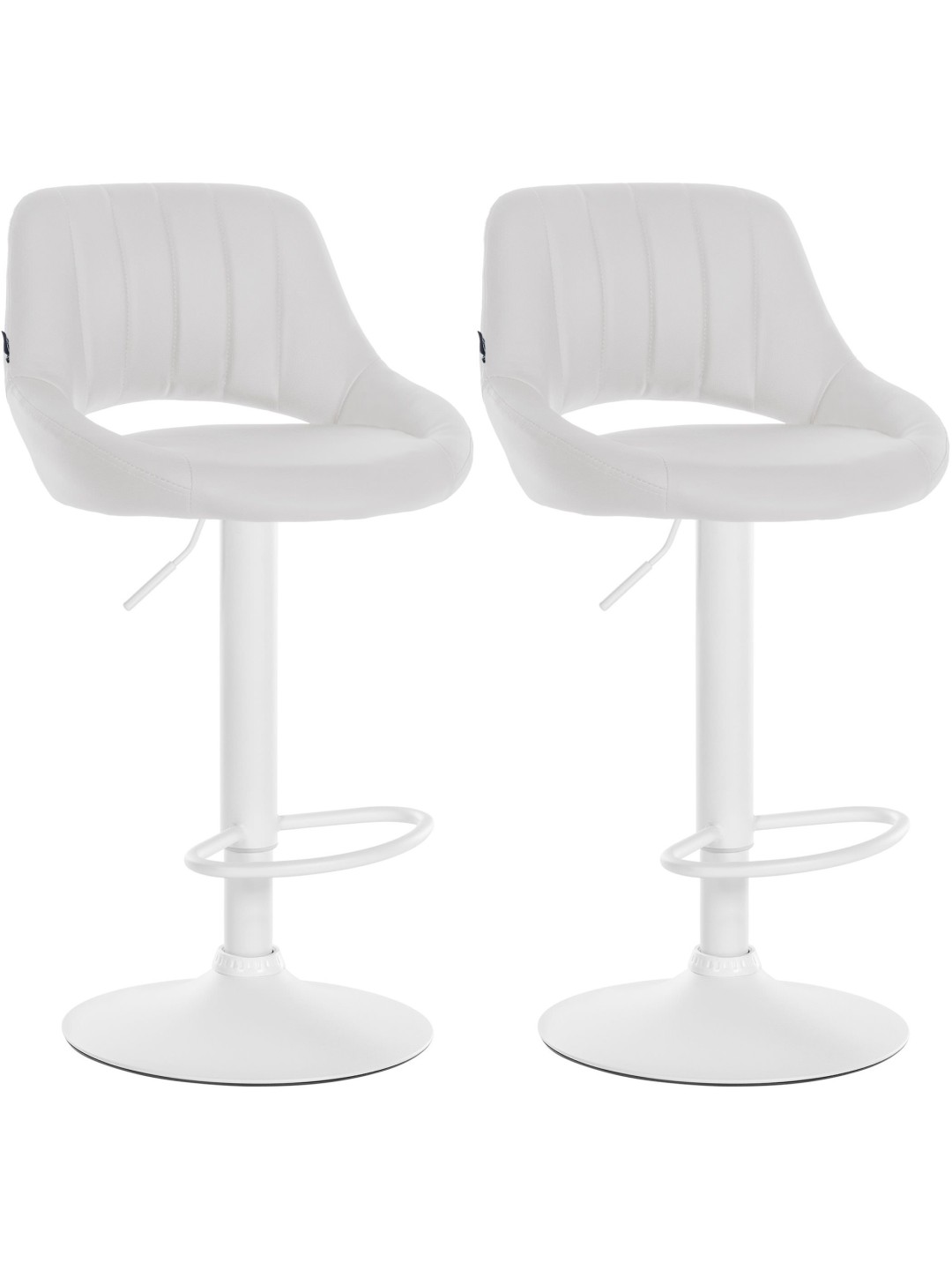 2 baarituolia Milet keinonahkaa W, valkoinen