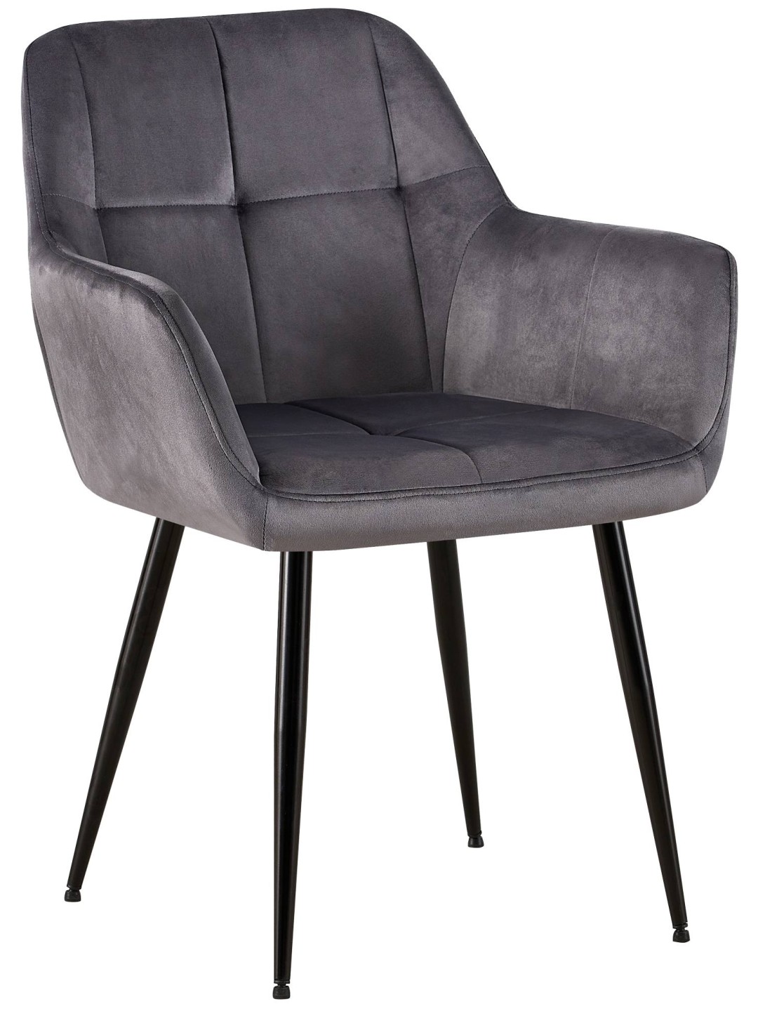 Emia samettivierastuoli, harmaa