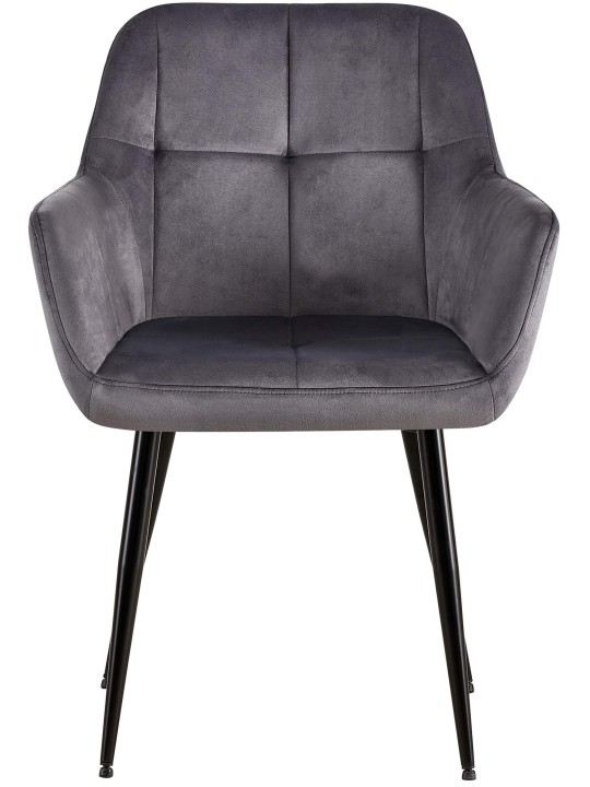 Emia samettivierastuoli, harmaa