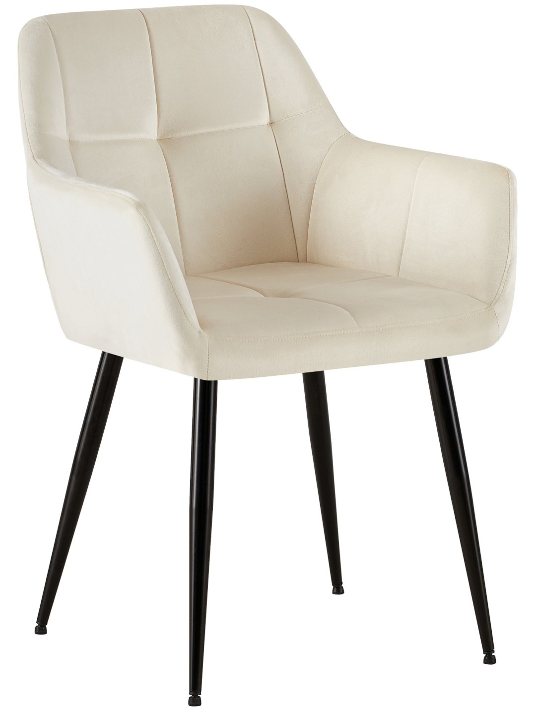 Emia samettivierastuoli, kermanvärinen