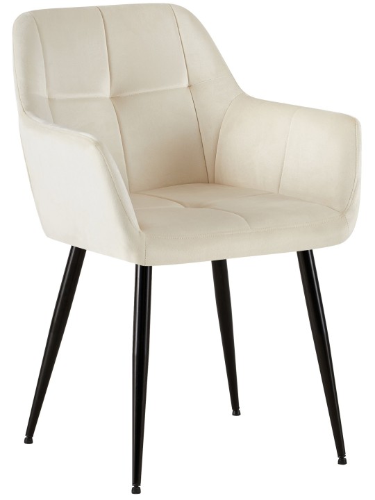 Emia samettivierastuoli, kermanvärinen Emia samettivierastuoli, kermanvärinen