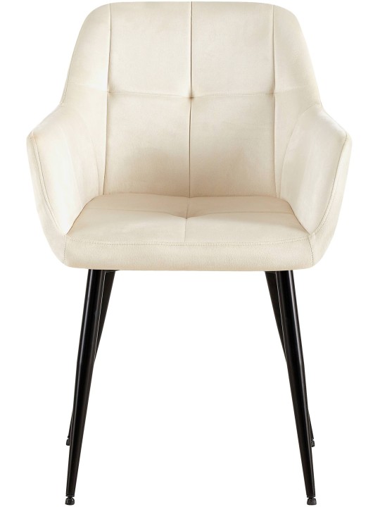 Emia samettivierastuoli, kermanvärinen Emia samettivierastuoli, kermanvärinen