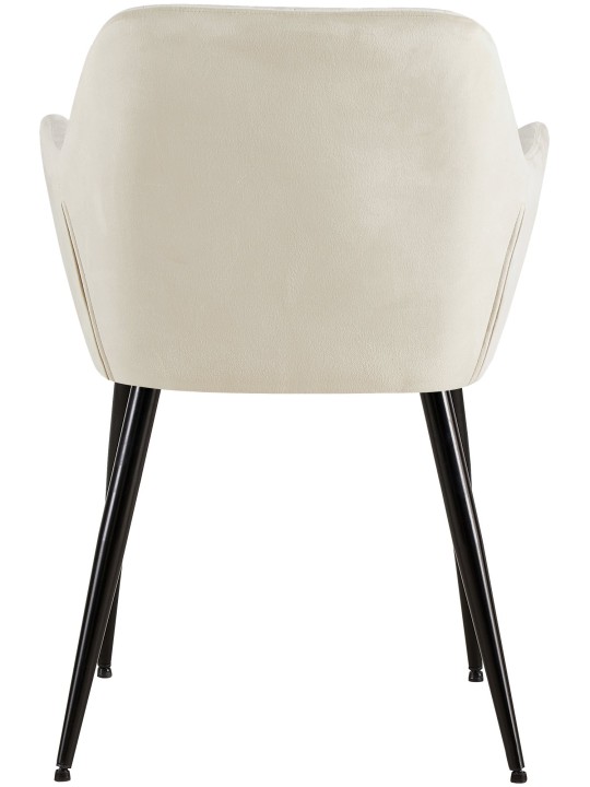 Emia samettivierastuoli, kermanvärinen Emia samettivierastuoli, kermanvärinen