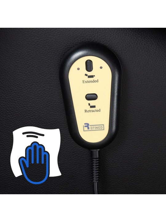 Andover nojatuoli aitoa nahkaa, musta