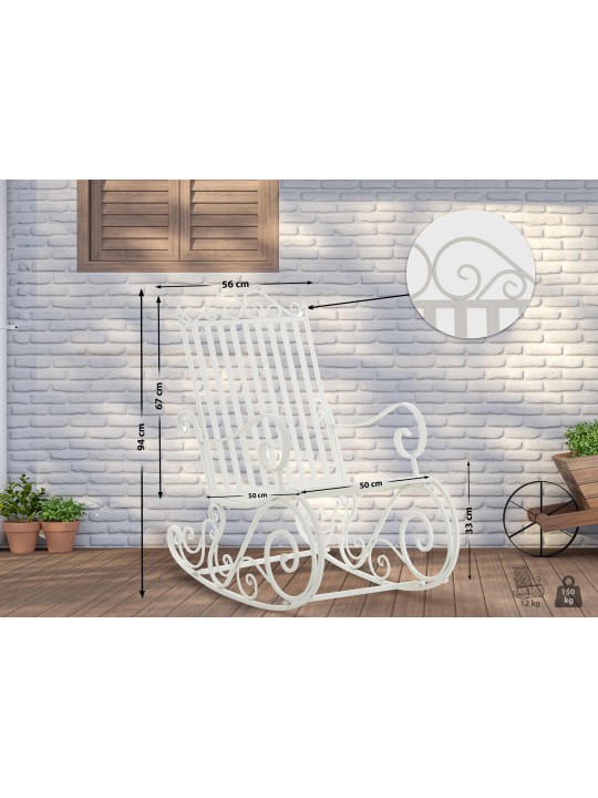 Smilla keinutuoli, valkoinen