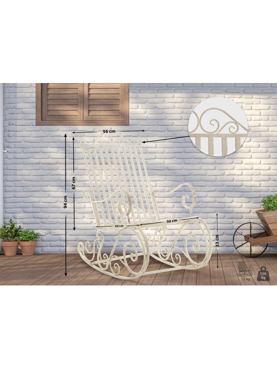 Smilla keinutuoli, antiikkikermanvärinen