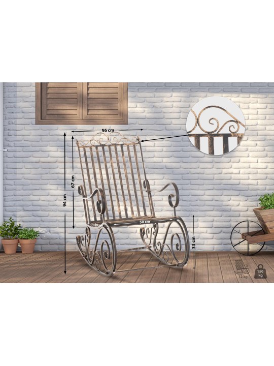 Smilla keinutuoli, pronssi