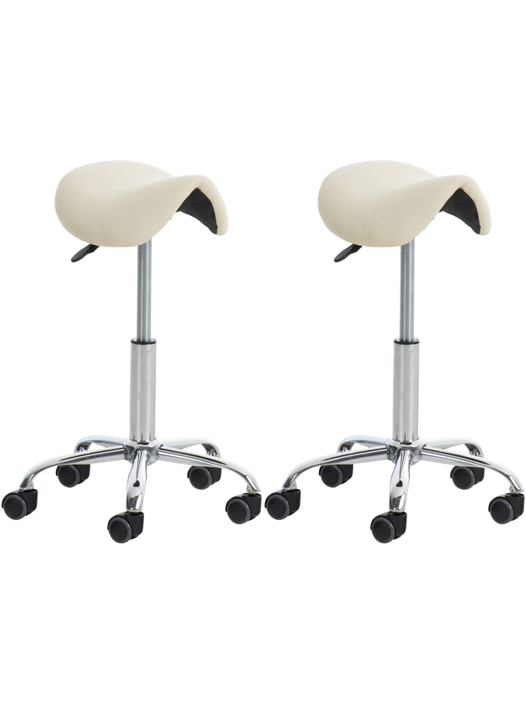 2 kpl työjakkarat Reno keinonahka, kermanvärinen