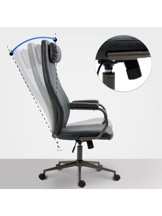 Pocatello työtuoli, antiikkimusta