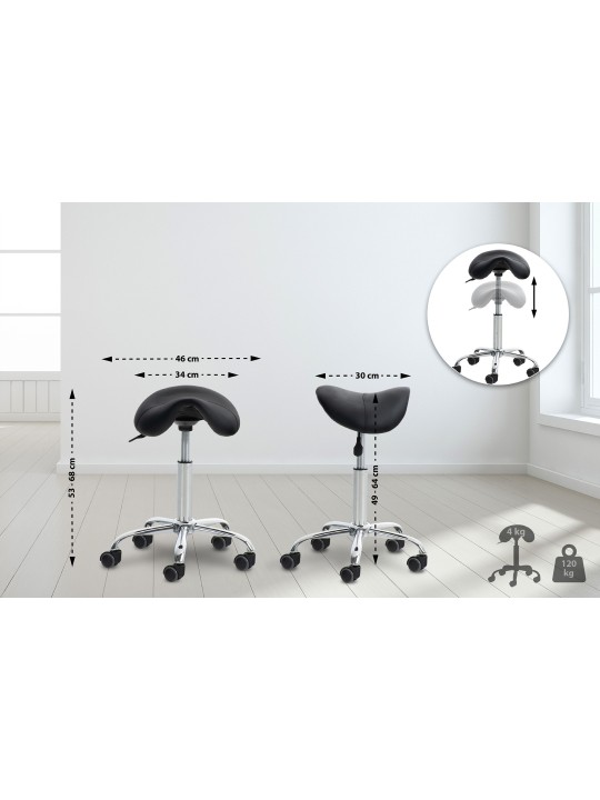 Renon työjakkara, musta