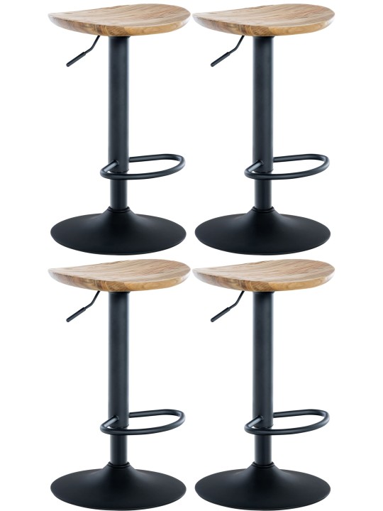 4 baarituolia Skelde, luonnonvärinen