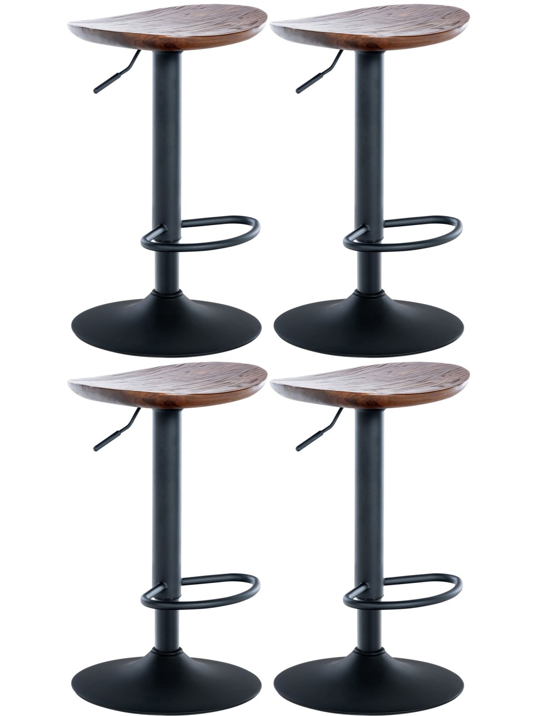 4 baarituolia Skelde, pähkinä