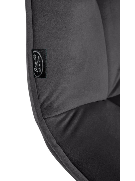 Setti 2 ruokasalin tuolia Vermont velvet, musta