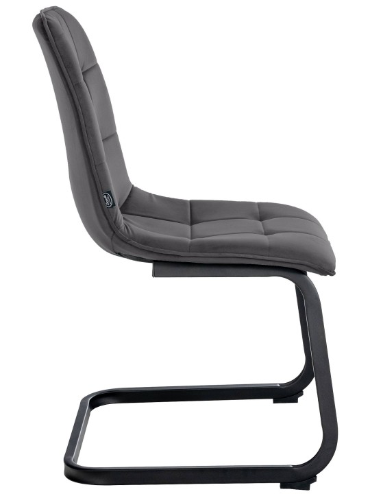 Setti 2 ruokasalin tuolia Vermont velvet, musta