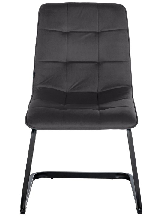 Setti 2 ruokasalin tuolia Vermont velvet, musta