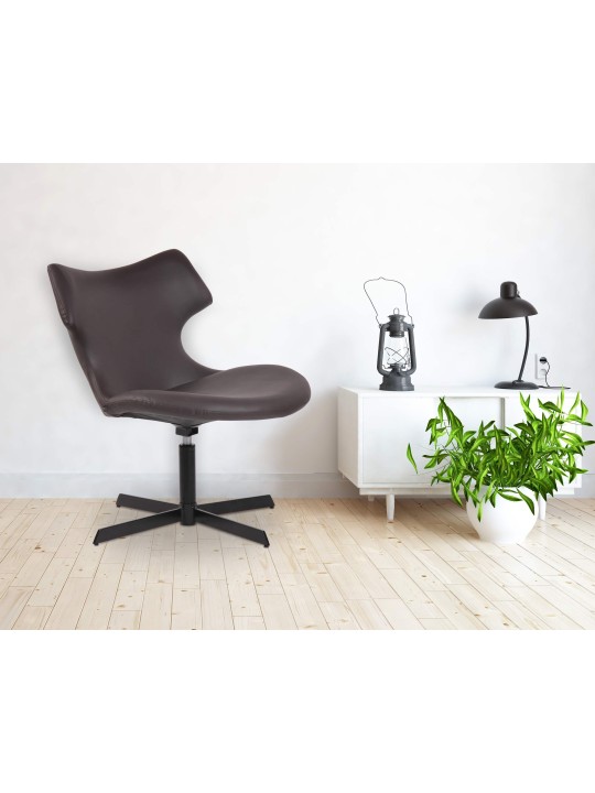 Lounger Welland keinonahkaa, ruskea