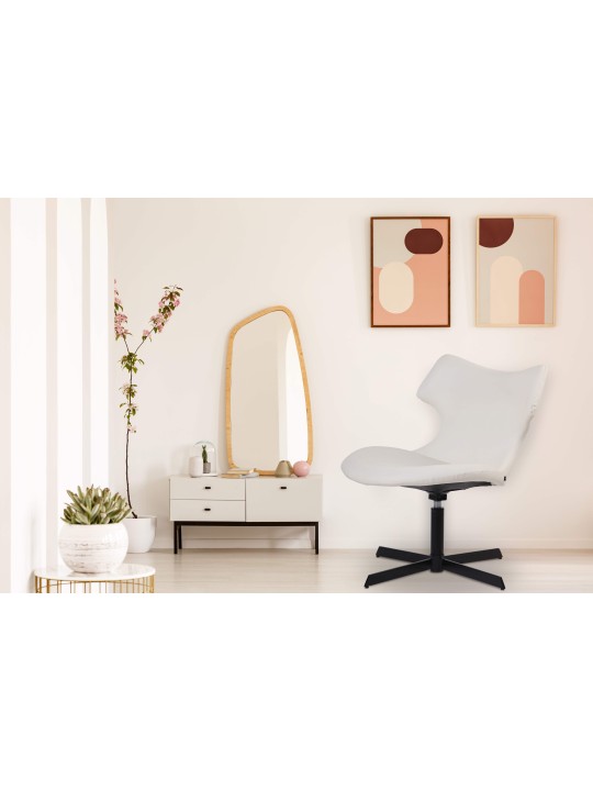 Lounger Welland keinonahkaa, valkoinen