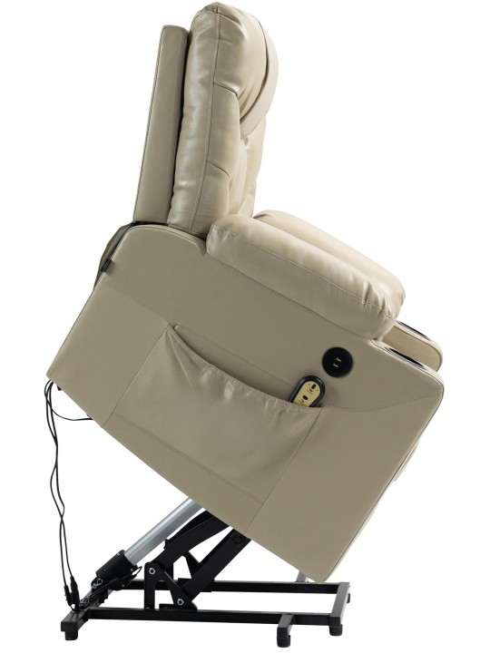 Andover nojatuoli keinonahkaa, kermanvärinen