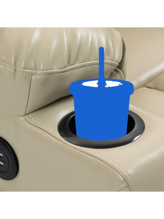 Andover nojatuoli keinonahkaa, kermanvärinen