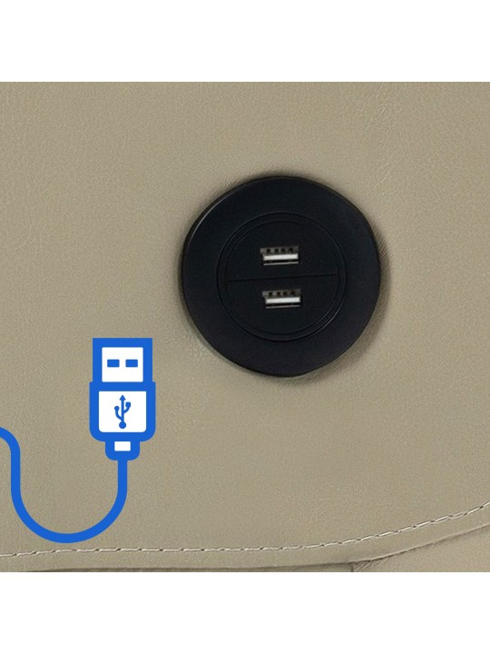 Andover nojatuoli keinonahkaa, kermanvärinen