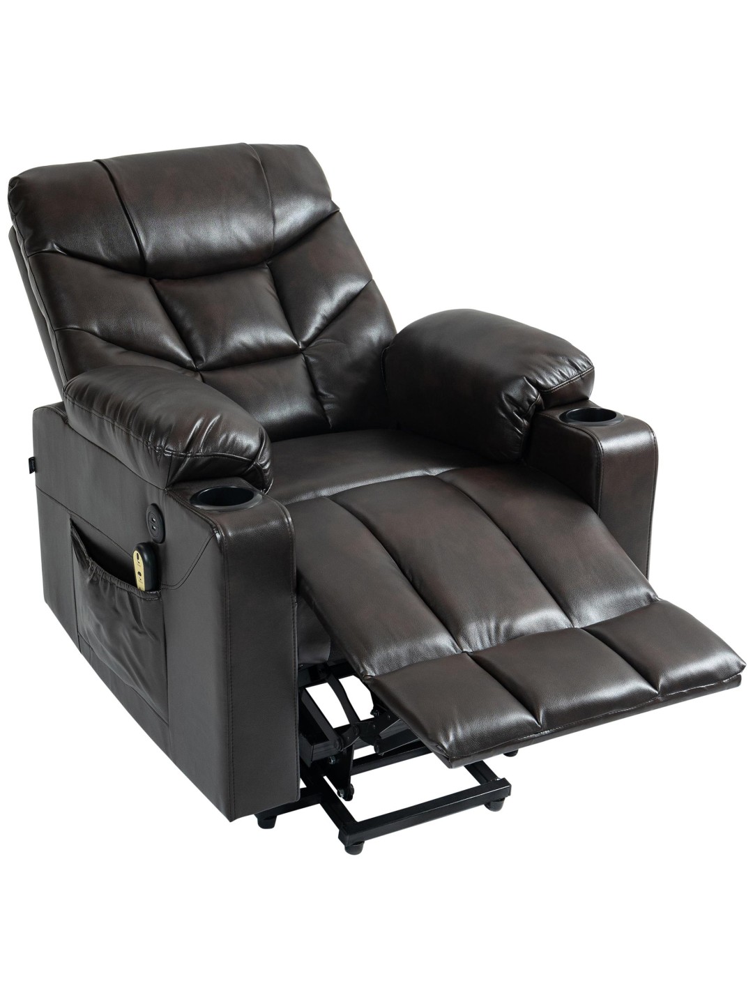 Andover nojatuoli keinonahkaa, ruskea