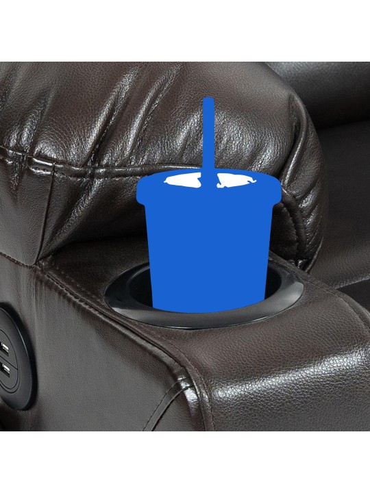 Andover nojatuoli keinonahkaa, ruskea