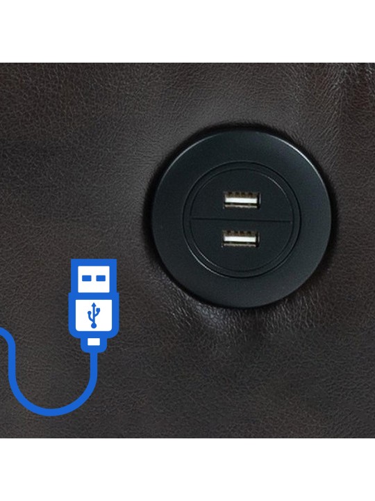 Andover nojatuoli keinonahkaa, ruskea