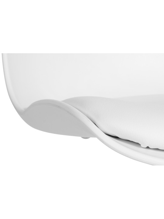 2 baarituolia Almada keinonahkaa, valkoinen