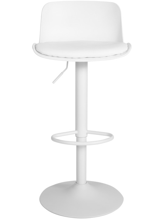 2 baarituolia Almada keinonahkaa, valkoinen