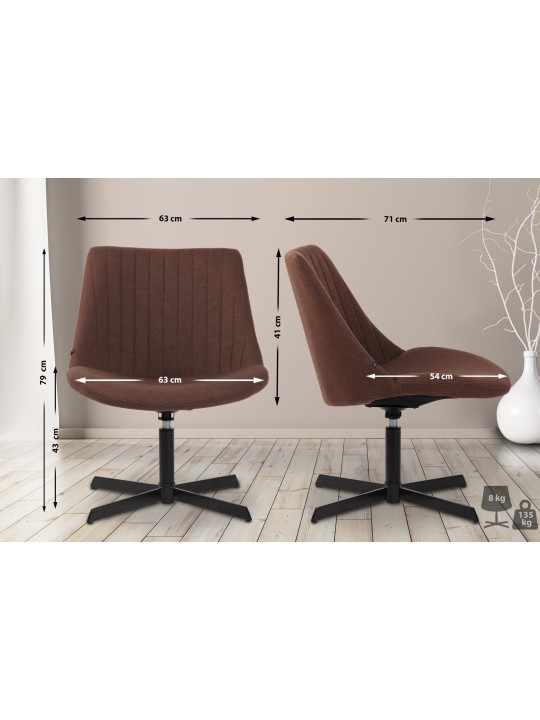 Lepotuoli Granby, ruskea