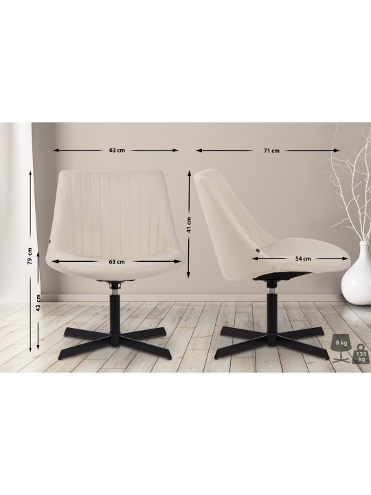 Lepotuoli Granby, kermanvärinen