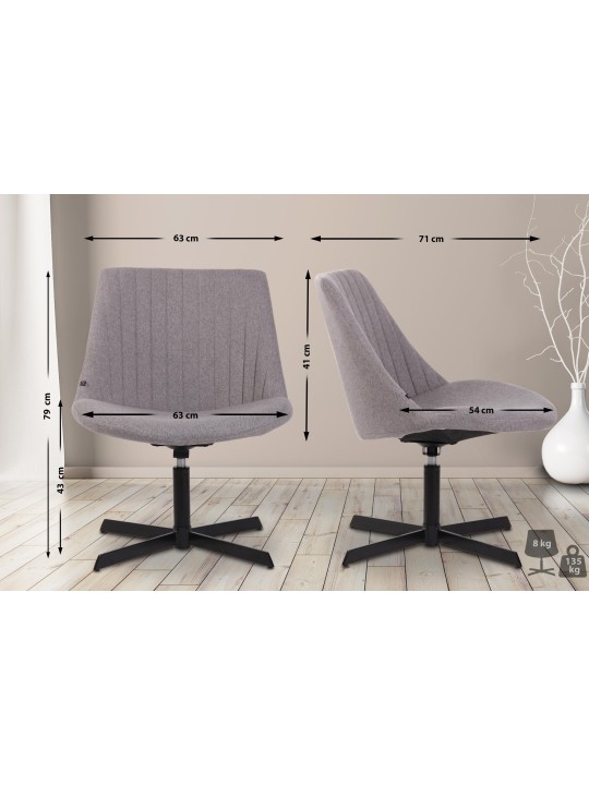 Lepotuoli Granby, harmaa