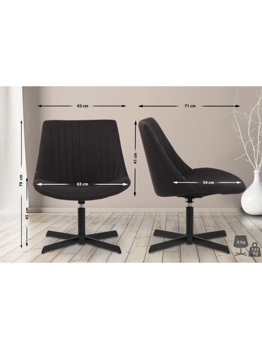 Lepotuoli Granby, musta