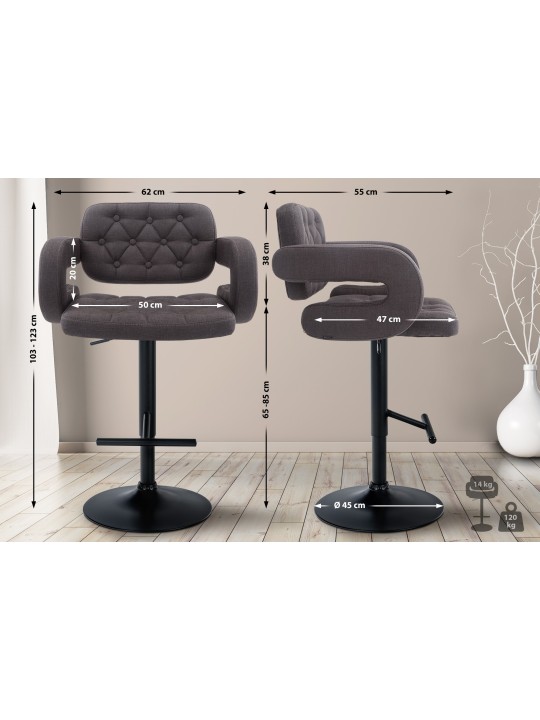 Baarijakkara Dublin FABRIC, tummanharmaa Baarijakkara Dublin FABRIC, tummanharmaa