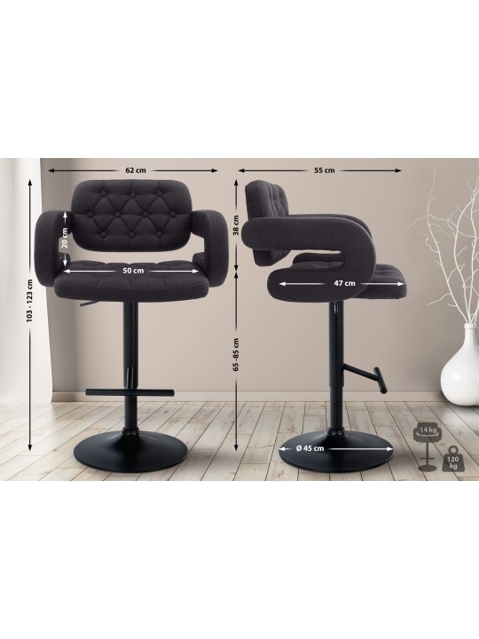 Baarijakkara Dublin FABRIC, musta