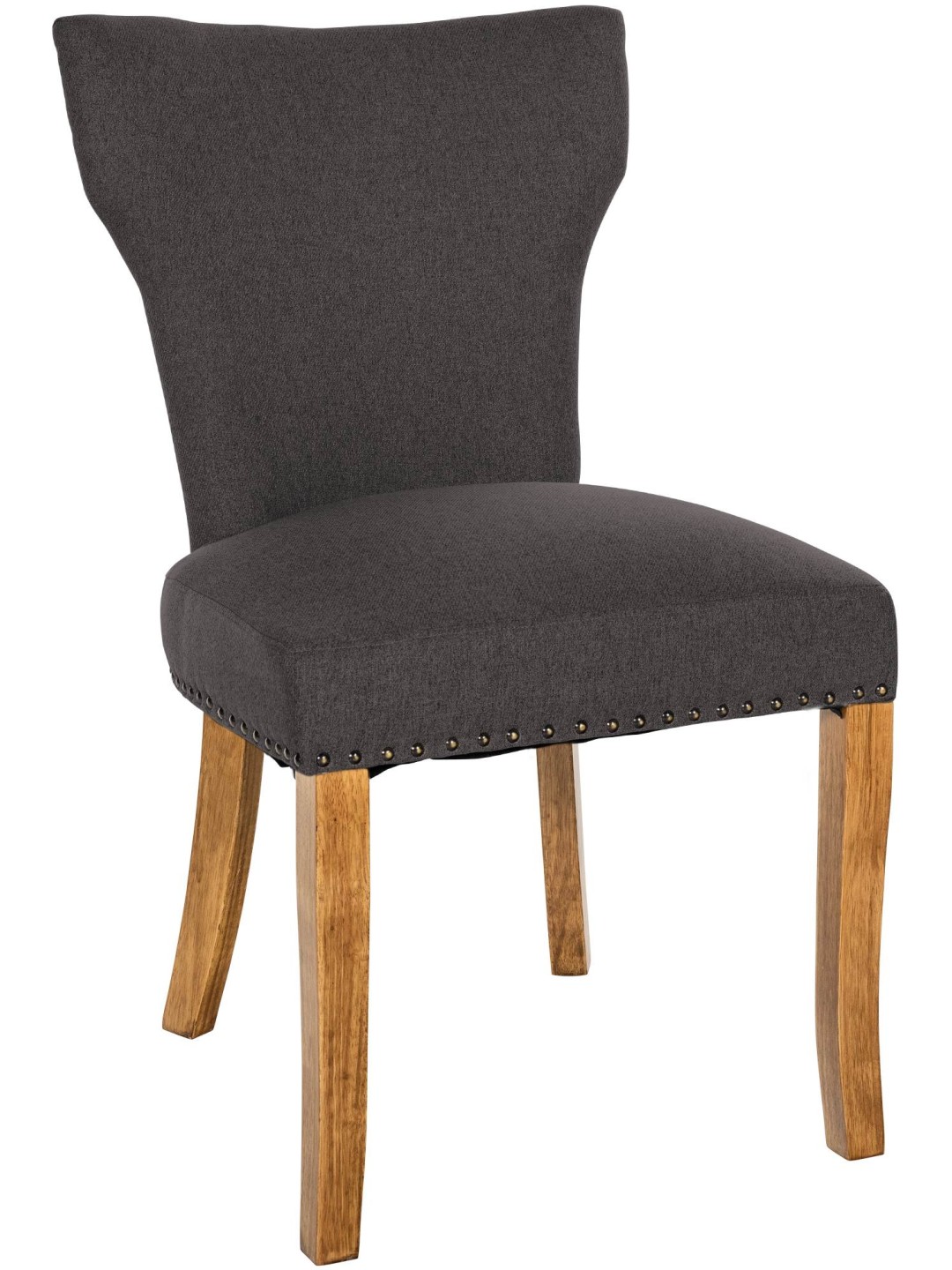 Ruokasalin tuoli Zadar kangas antiikki-valo, tummanharmaa