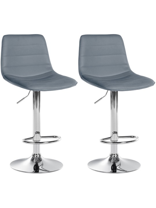 2 baarijakkaran setti Lex keinonahka C, harmaa