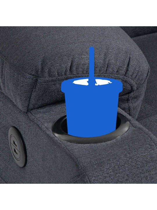 Nojatuoli Andover kangasta, tummanharmaa